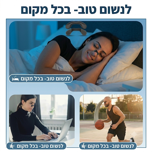 מדבקות מגנטיות לפתיחת נחירי האף למניעת נחירות